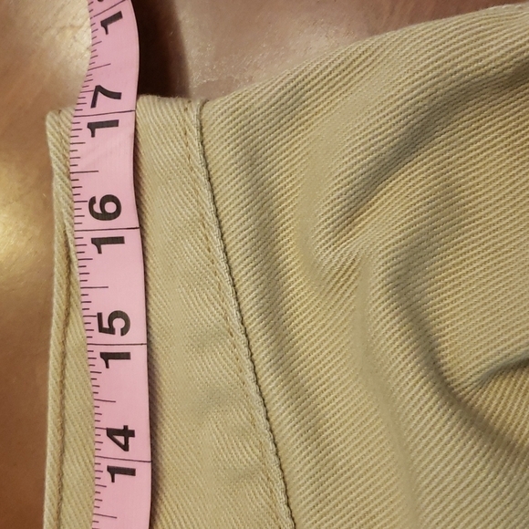 VINTAGE L.L. Bean Tan Twill Jeans Like New Ultra High Waist 34x29.5 EUC Unisex - Picture 7 of 13